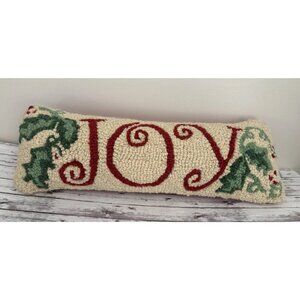 Vintage Chandler Four Corners Holiday "Joy" Decorative Throw Pillow Wool